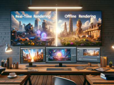 ¿Cuáles son las diferencias básicas entre renderizado en tiempo real y renderizado offline?